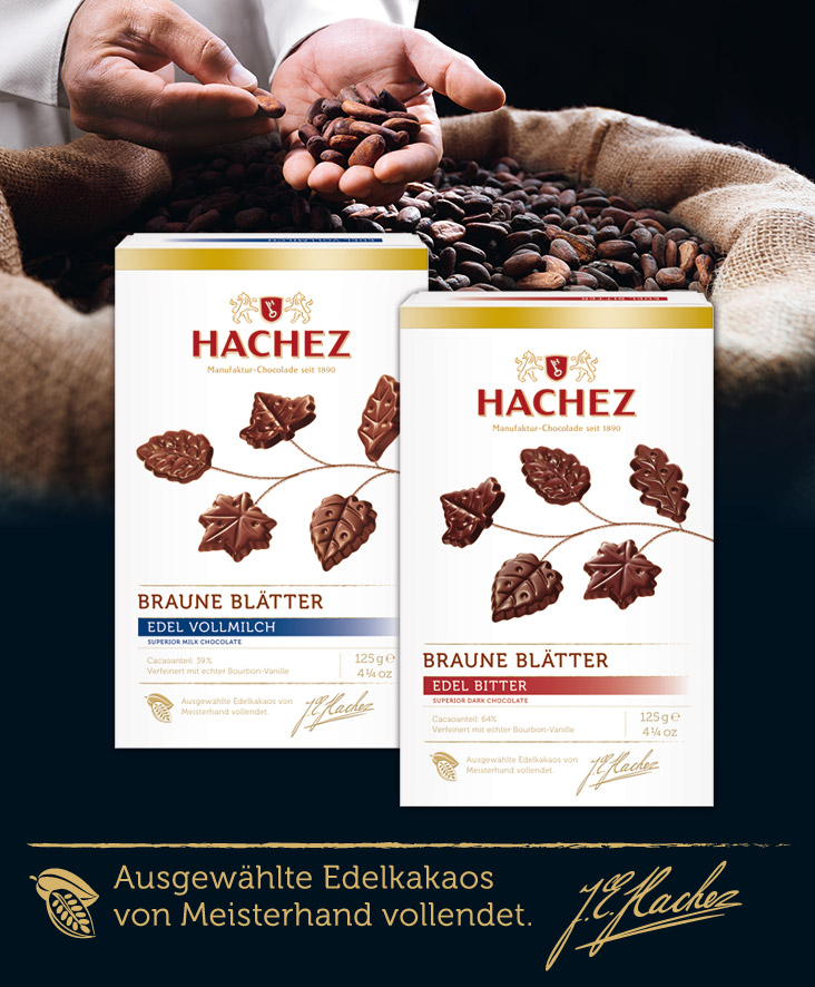 Braune Blätter - eine besondere Spezialität, Foto: Bremer HACHEZ Chocolade GmbH & Co. KG