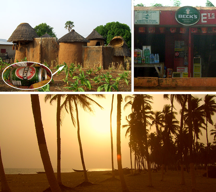 Beck's in Benin: Dose in einer Tata, Werbung in Bohicon und Strand in Ouidah als Ort zum Genießen