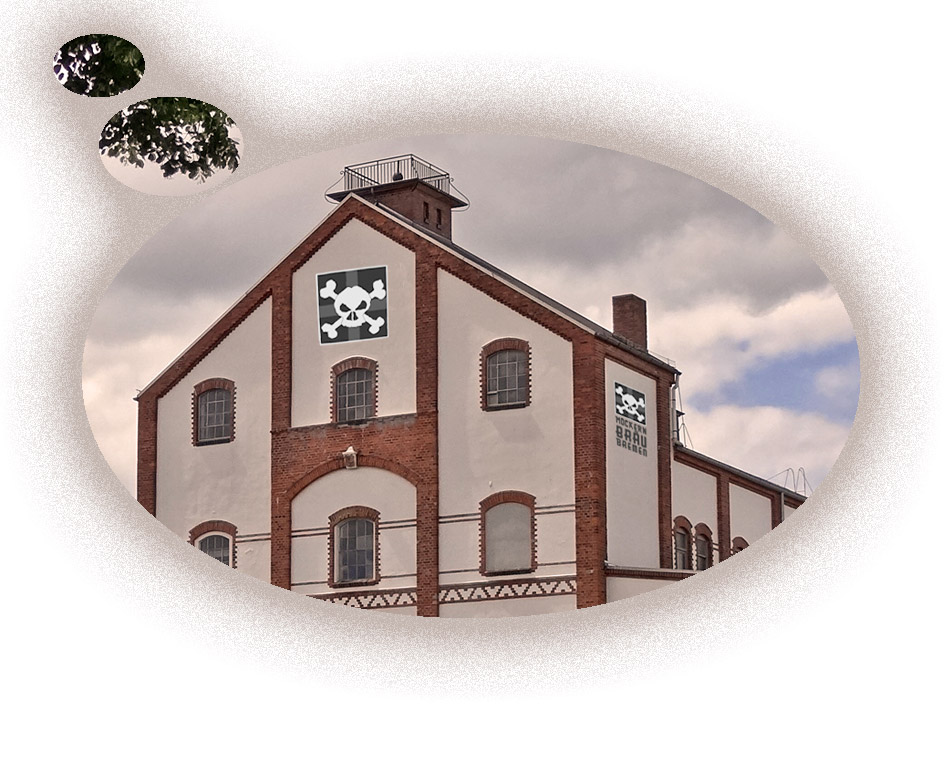 Ein Traum: Das Logo vom Möckernbräu an der Fassade der Union-Brauerei