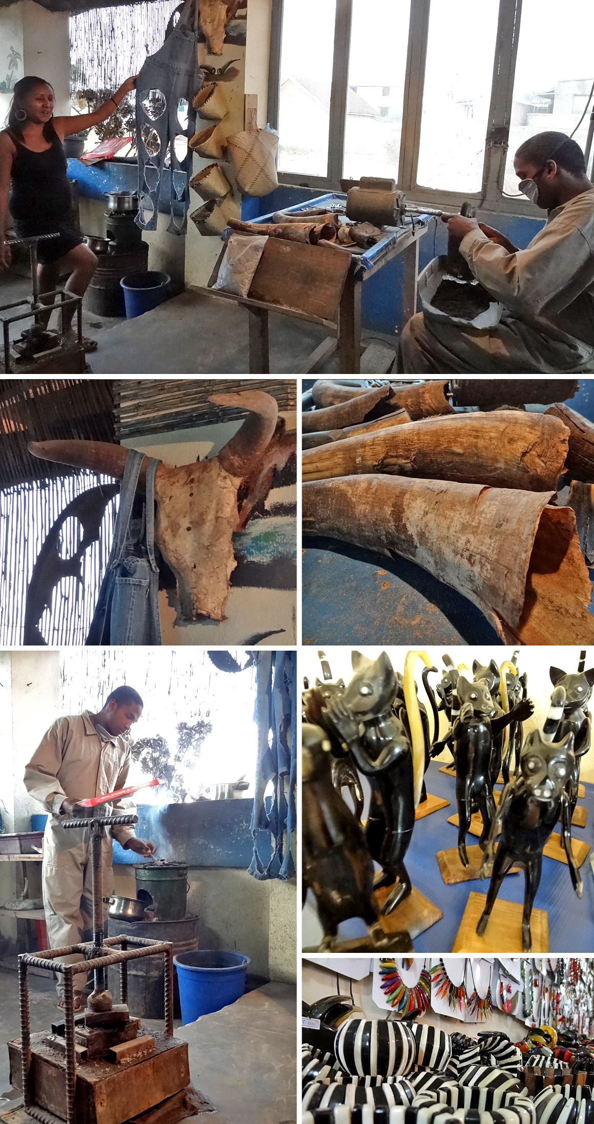 Zebuhorn-Manufaktur in Antsirabe
