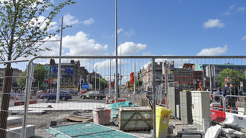 Baustellen-Alarm in Dublin