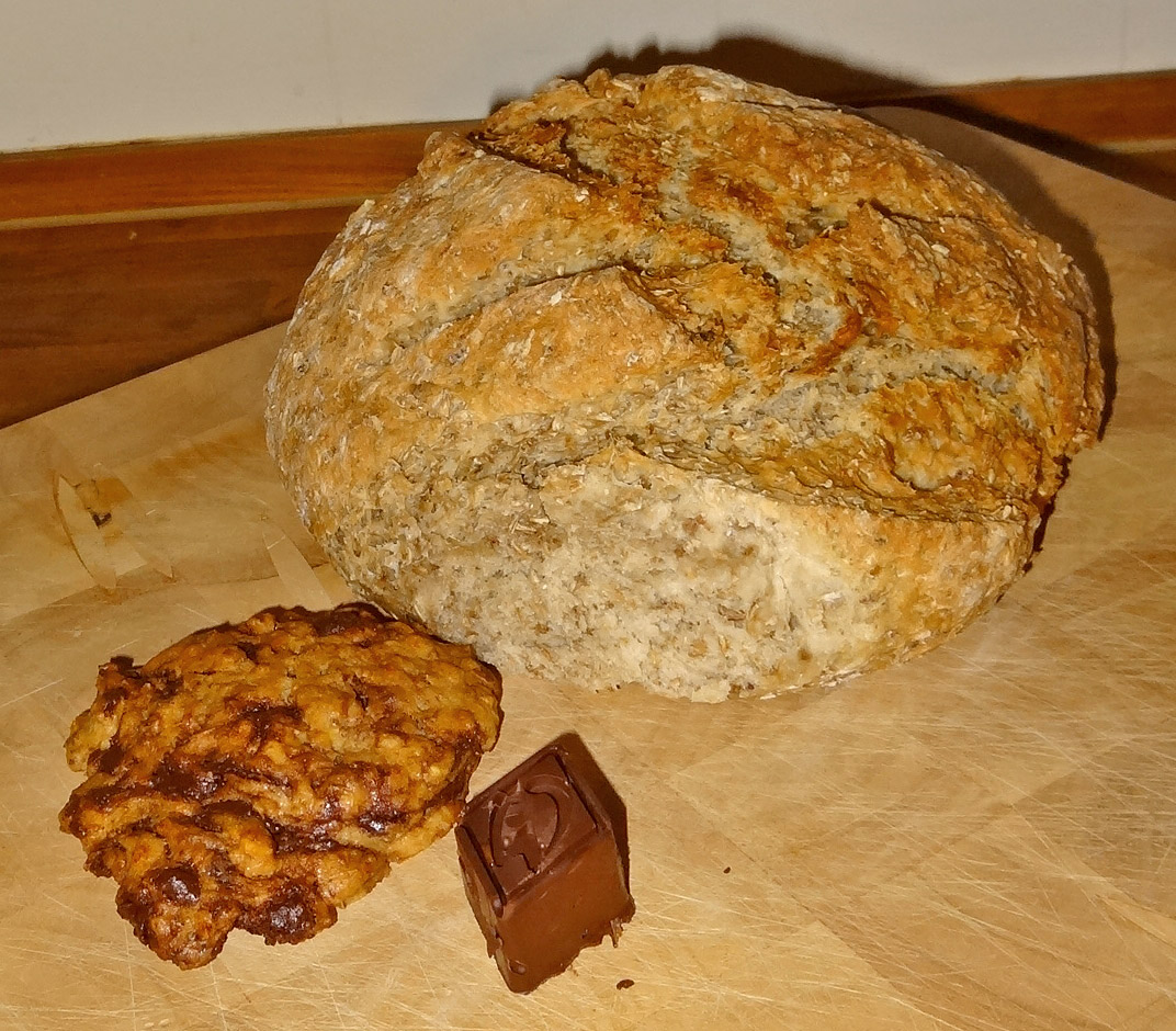 Treber-Verarbeitung in Brot, Haferkeksen und Pralinen