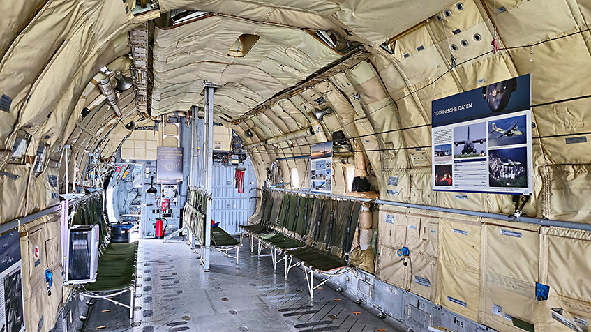 Innenaufnahme der Transall in Rotenburg Wümme